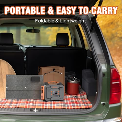 Portable 300W Solar Generator with Foldable 60W Panel