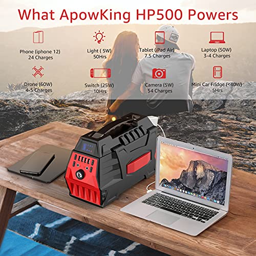 500W Portable Solar Generator with 110V AC Outlet