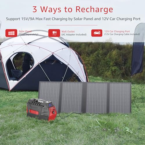 500W Portable Solar Generator with 110V AC Outlet
