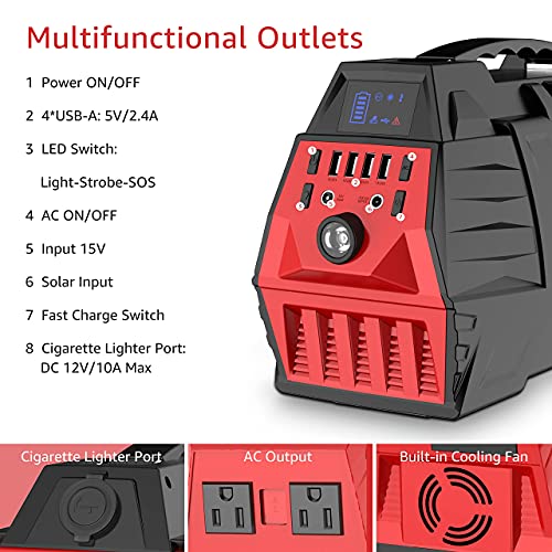 500W Portable Solar Generator with 110V AC Outlet