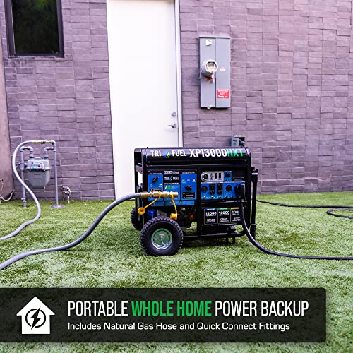 DuroMax XP13000HXT 13,000-Watt Tri Fuel Portable Generator