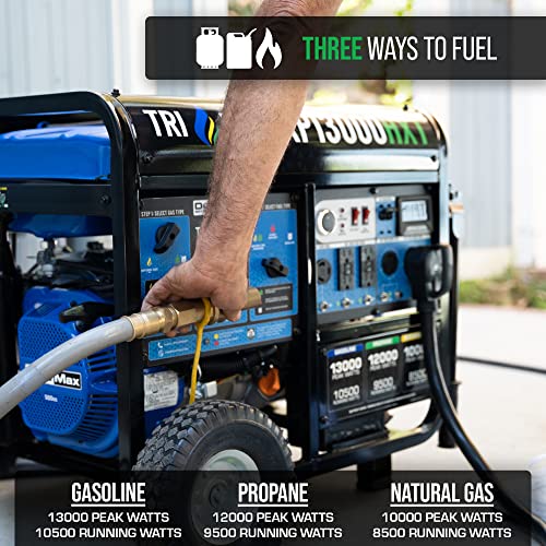 DuroMax XP13000HXT 13,000-Watt Tri Fuel Portable Generator