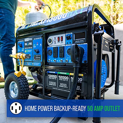DuroMax XP13000HXT 13,000-Watt Tri Fuel Portable Generator