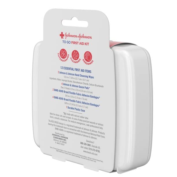 Johnson & Johnson First Aid Kit Set (12 Piece)