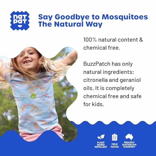 NATPAT Buzz Patch Mosquito Stickers for Kids - 60 pack