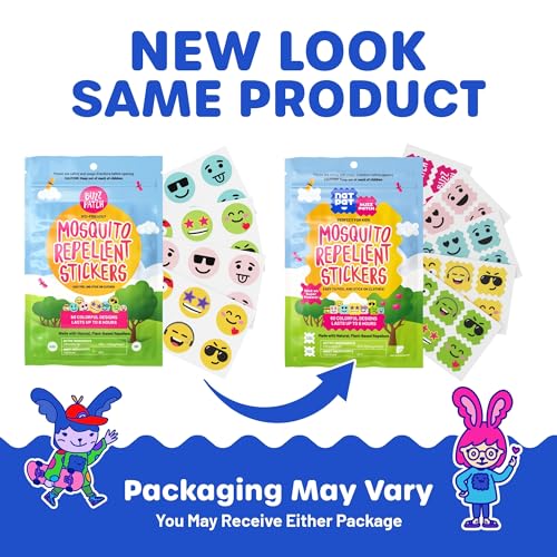 NATPAT Buzz Patch Mosquito Stickers for Kids - 60 pack