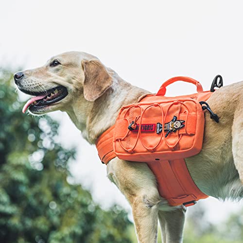 OneTigris Tactical Pet Backpack for Medium/Large Dogs, Orange