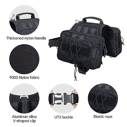 Dog Saddle Bag Backpack for Camping or Hiking
