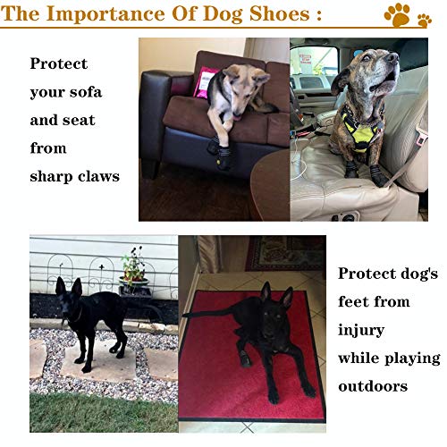 Rugged Waterproof Dog Boots for Medium to Large Dogs