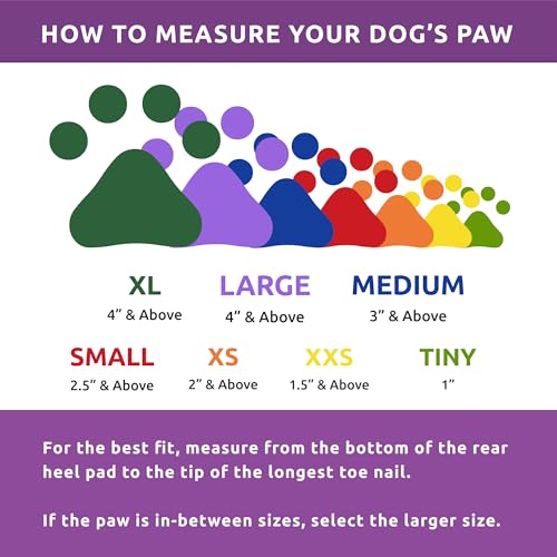 12-Pack PawZ Rubber Dog Boots for 4" Paws