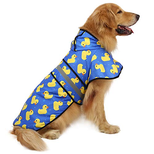 Hooded Dog Raincoat for Small to X-Large Dogs