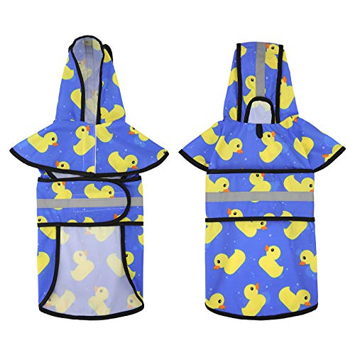 Hooded Dog Raincoat for Small to X-Large Dogs