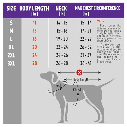 Reversible Waterproof Dog Raincoat for Small to 3X-Large Dogs