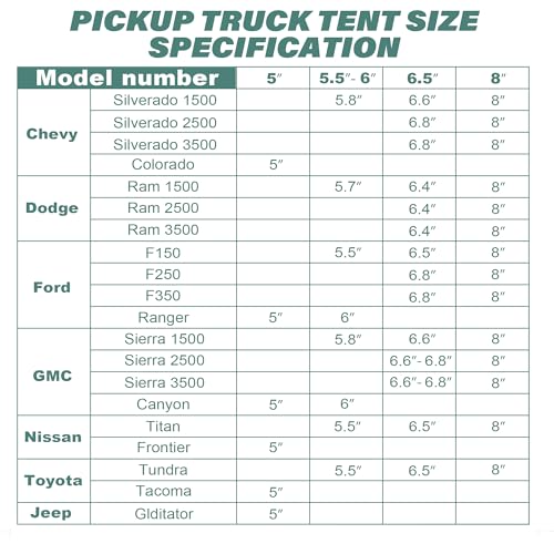 GoHimal Waterproof Pickup Truck Bed Tent, Camping, Gray