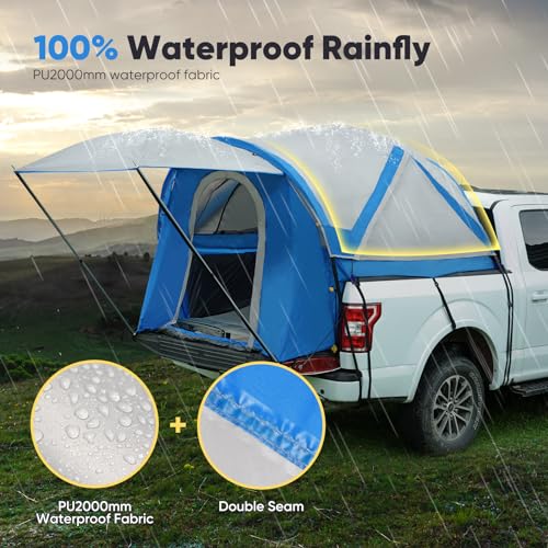 Quictent Waterproof Truck Bed Tent with Awning & Storage