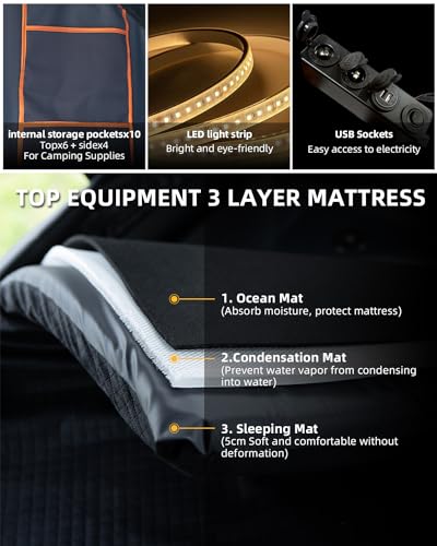 Naturnest Rooftop Tent Hard Shell for Cars, Trucks