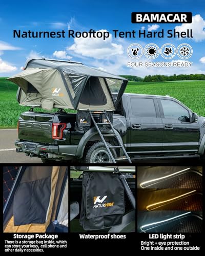 Naturnest Hard Shell Rooftop Tent for Camping Jeep