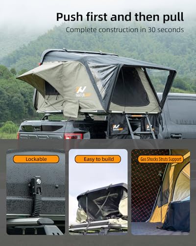 Naturnest Hard Shell Rooftop Tent for Camping Jeep