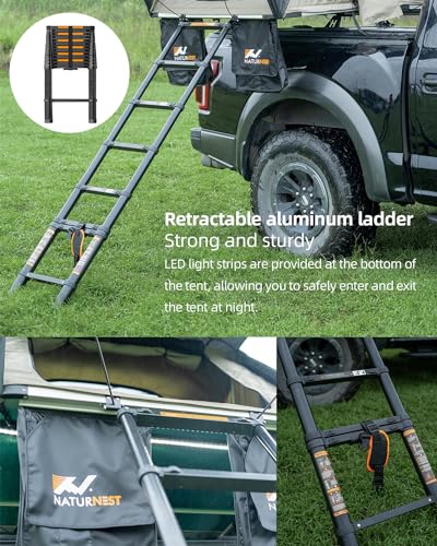 Naturnest Hard Shell Rooftop Tent for Camping Jeep
