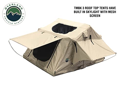 TMBK 3-Person Roof Top Tent Tan/Green Combo