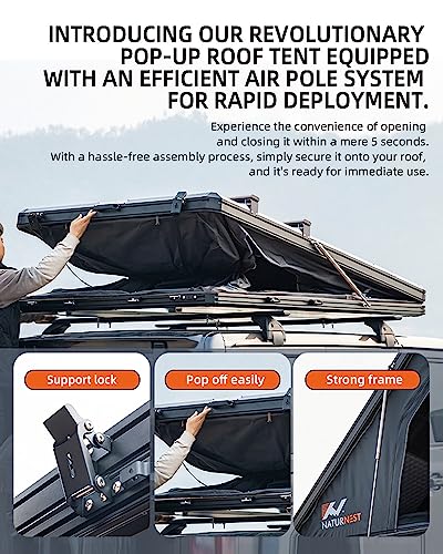 Naturnest Rooftop Tent for Jeep SUV Truck Van