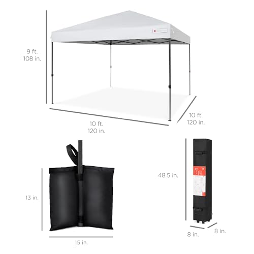 10x10ft Pop Up Canopy Tent with Instant Setup