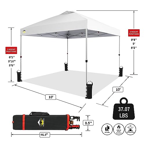 Crown Shades 10x10 Pop up Canopy with Accessories
