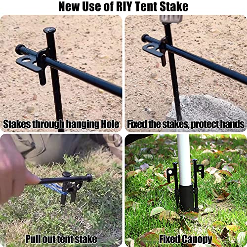 8 Pack Heavy Duty Metal Camping Tent Stakes