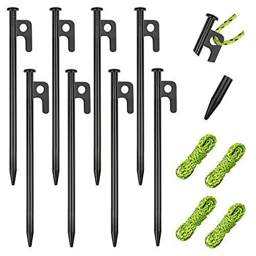 8 Pack Heavy Duty Metal Camping Tent Stakes