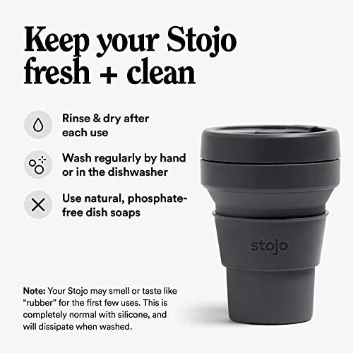 STOJO Collapsible Cup - 12oz - Leak-Proof Silicone