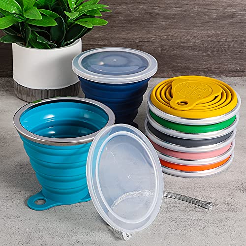 ME.FAN Collapsible Silicone Travel Cup Set with Lids