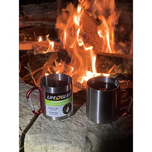 Stainless Steel Carabiner Handle Mug - 10 oz