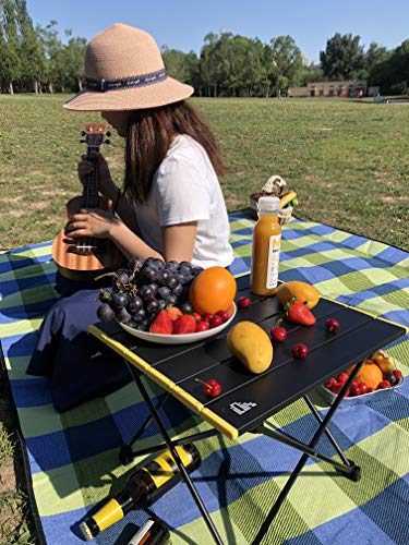 iClimb Ultralight Camping Folding Table, Black - Small