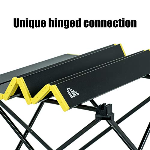 iClimb Ultralight Camping Folding Table, Black - Small