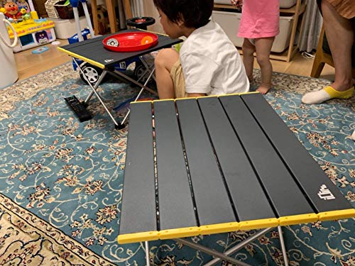 iClimb Ultralight Camping Folding Table, Black - Small