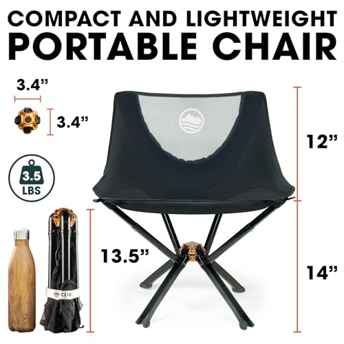 Lightweight CLIQ Portable Chair for Camping - Supports 300lbs