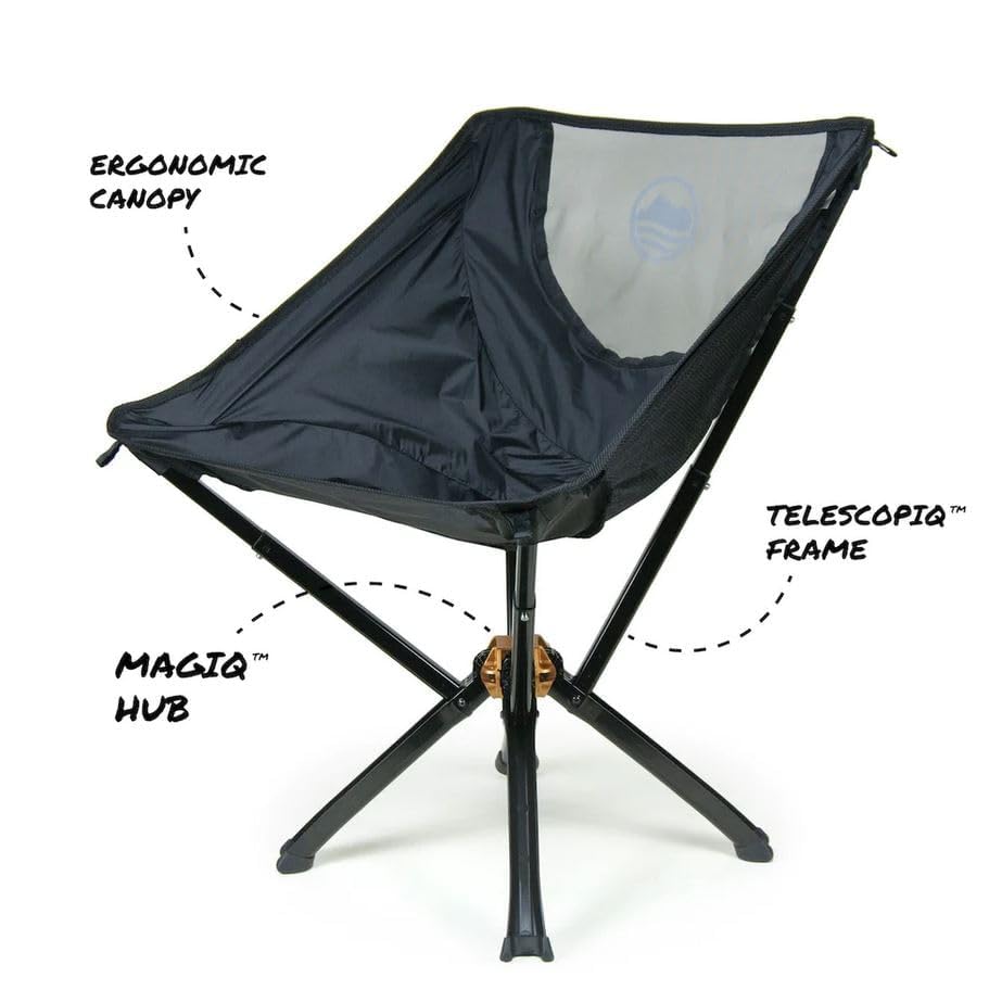 Lightweight CLIQ Portable Chair for Camping - Supports 300lbs