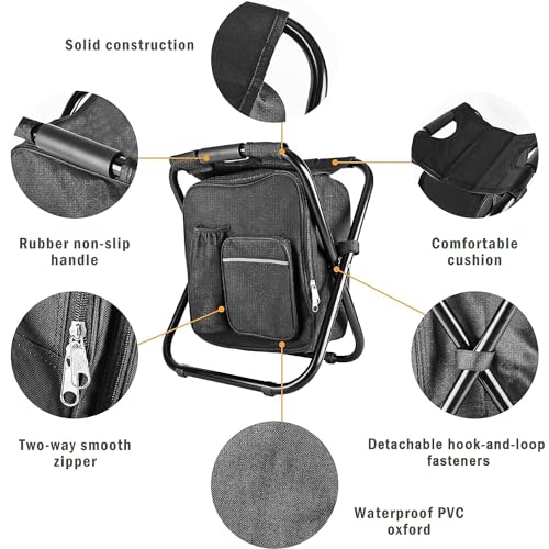 Kikerike Backpack Stool Cooler Chair - Heavy Duty