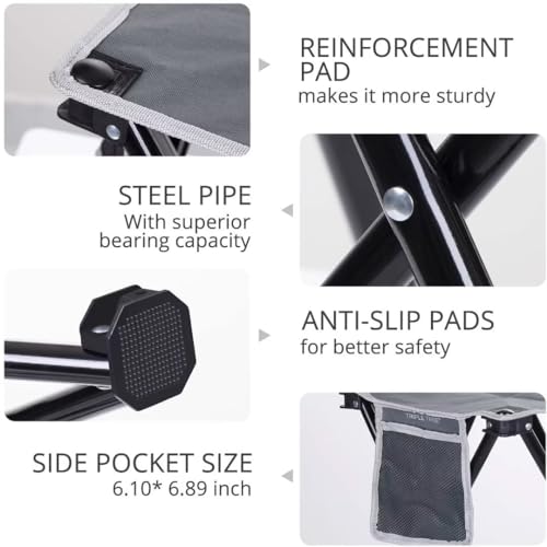 TRIPLE TREE 2 Pack Camping Stool with Carry Bag