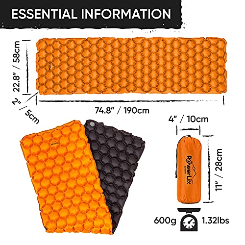 Ultralight Inflatable Sleeping Pad - Camping, Backpacking, Hiking