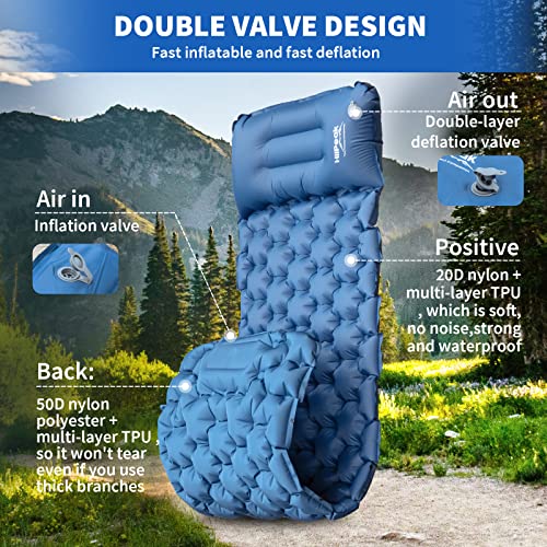 Ultra-Light Inflatable Sleeping Pad with Built-in Pump
