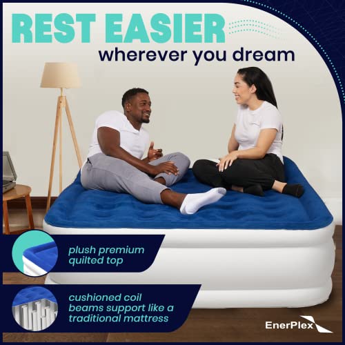 EnerPlex Twin Air Mattress with Built-in Pump - Durable and Portable Dual Pump Inflatable Bed