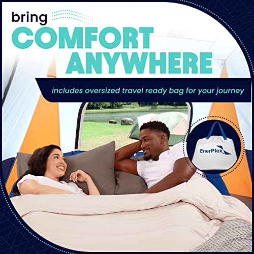 EnerPlex Twin Air Mattress with Built-in Pump - Durable and Portable Dual Pump Inflatable Bed