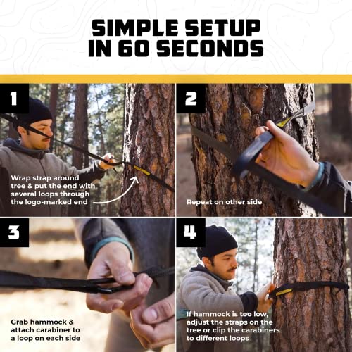 Portable Camping Hammock with Tree Straps by Wise Owl
