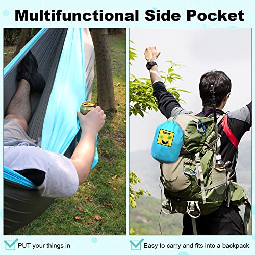 Dual Portable Camping Hammock with Tree Straps, Carry Bag