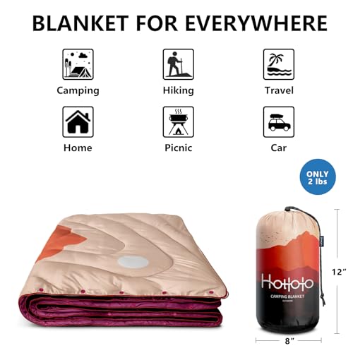 hotkoko Lightweight Puffy Camping Outdoor Blanket