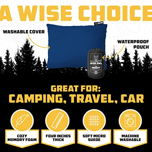 Wise Owl Outfitters Memory Foam Camping Travel Pillow
