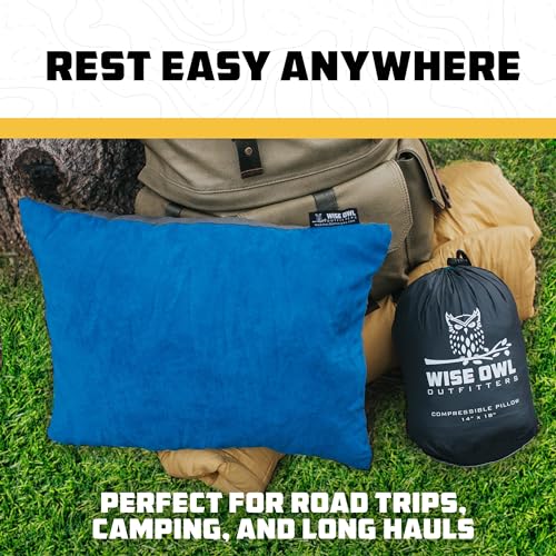 Wise Owl Outfitters Memory Foam Camping Travel Pillow