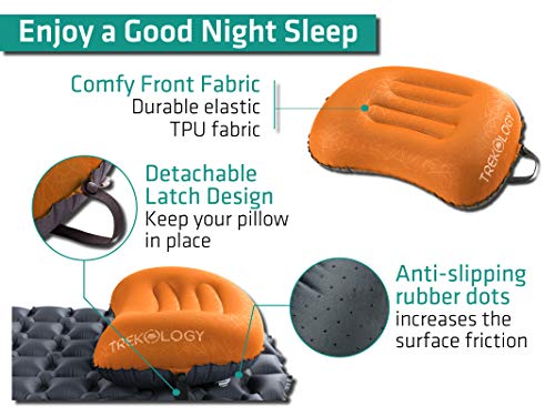 TREKOLOGY ALUFT 2.0 Ultralight Inflatable Travel Pillow