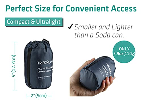 TREKOLOGY ALUFT 2.0 Ultralight Inflatable Travel Pillow